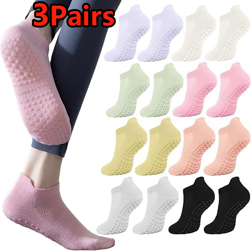 Grip Sock Yoga - 3 Pairs Yoga Socks for Women