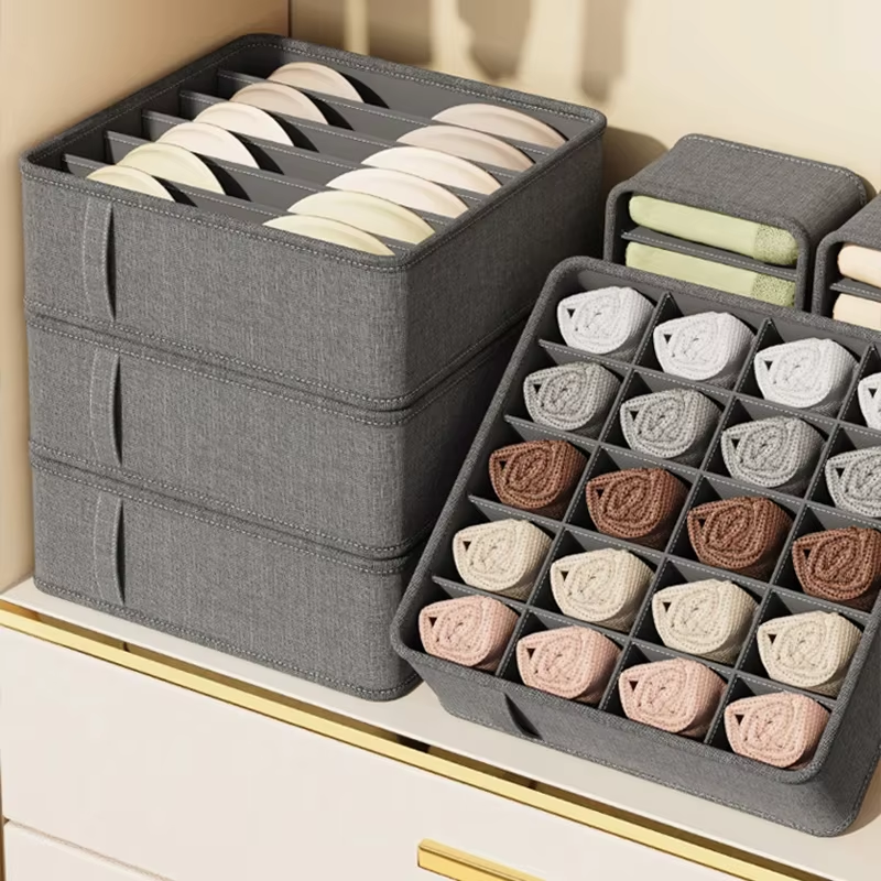 Sock Organizer Tray - Closet Underwear Organizer Storage Box Drawer