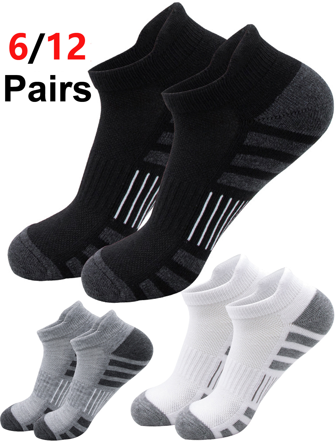 6/12Pairs Low Cut Ankle Athlet - Athletic Sock Cushion review and price