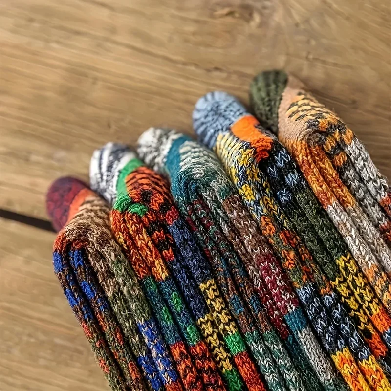 5 pairs of retro ethnic style  - Thermal Sock Winter review and price