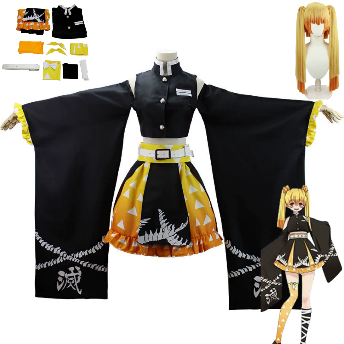 Anime Agatsuma Zenitsu Cosplay - Dress Sock Men review and price
