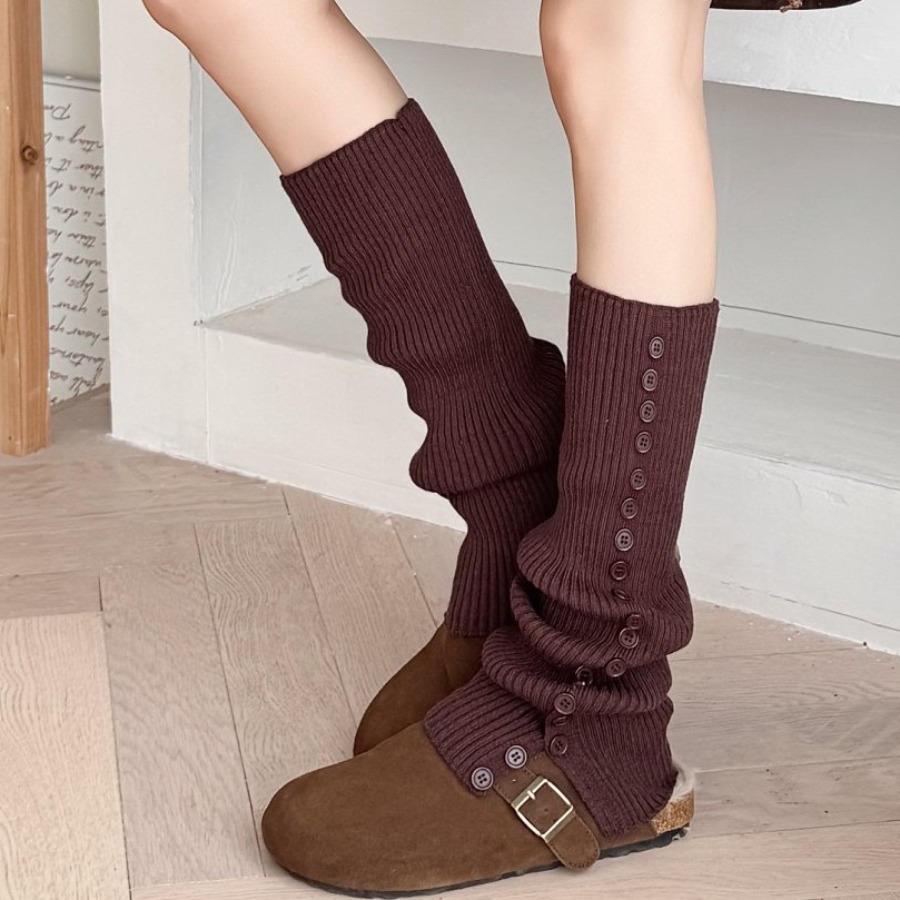 ​New Women's Button Detail Slo - Boot Sock Slouchy review and price