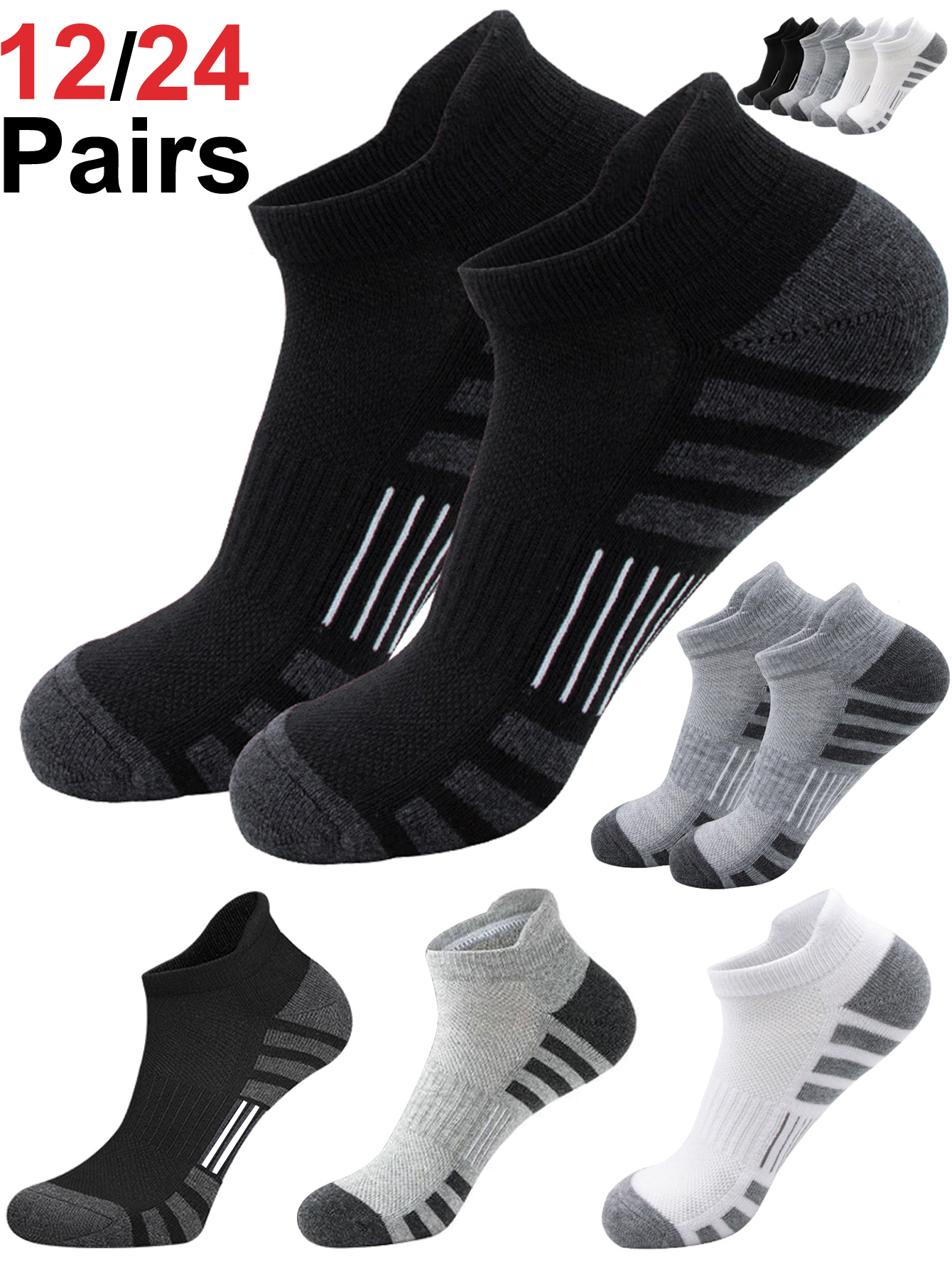 12/24 Pairs Cushioned Breathab - Athletic Sock Cushion review and price