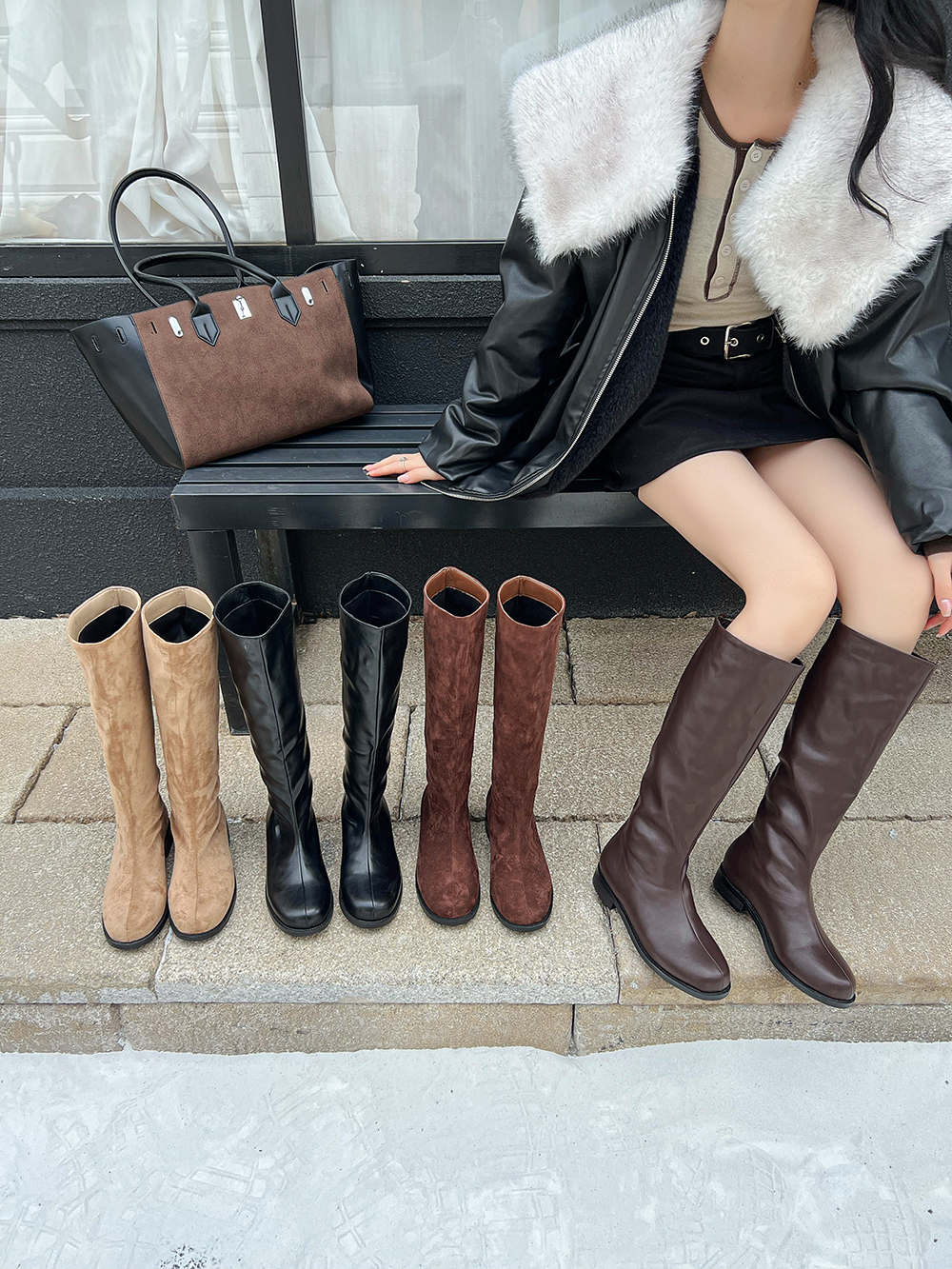 Fashion Women Knee Boots Flock - Knee High Sock Women review and price
