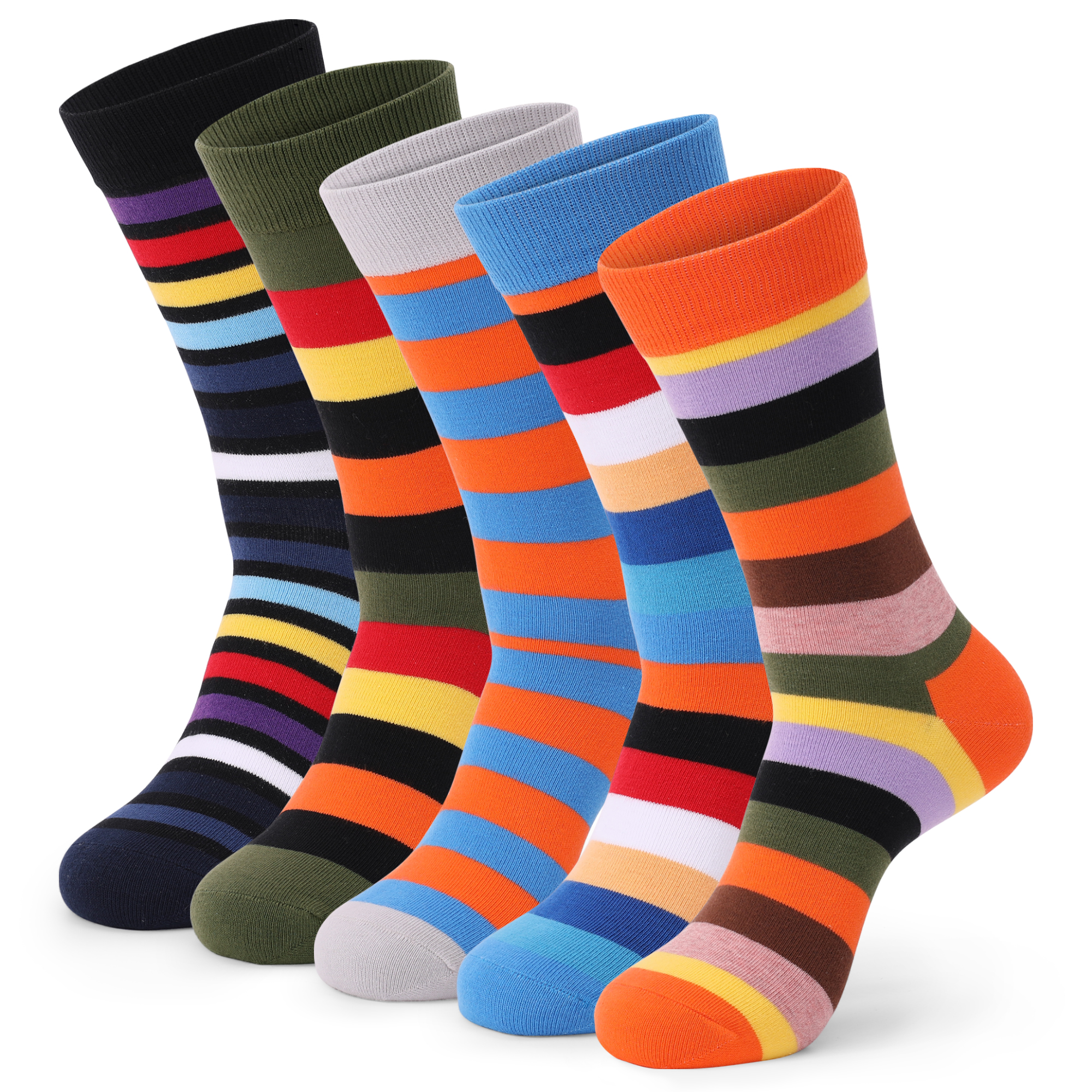5Pairs Mens Fun Dress Socks, P - Cotton Crew Sock Pack review and price