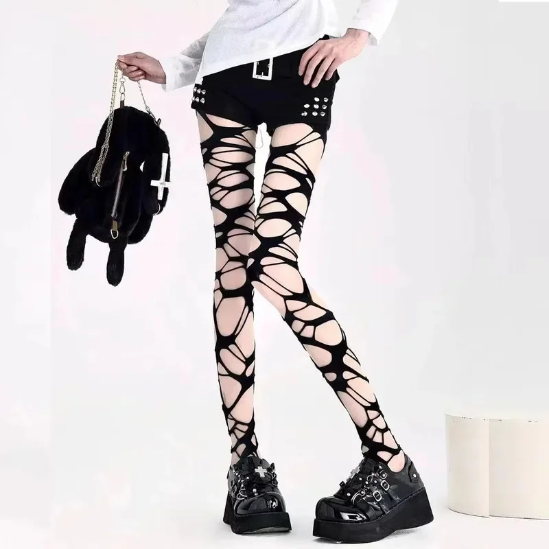 Sexy Black Ripped Fishnet Tigh - Fishnet Stocking Women review and price