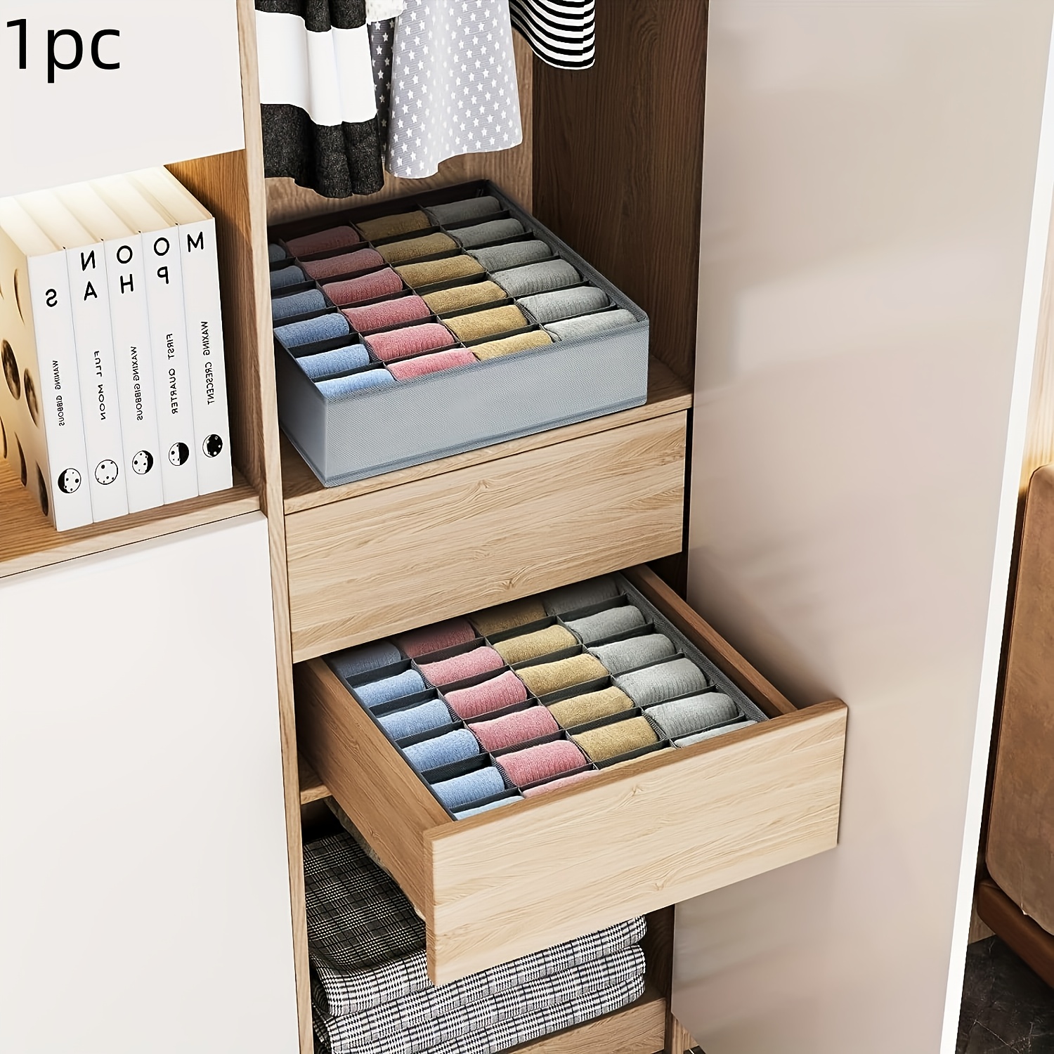 24-Compartment Fabric Drawer O - Sock Organizer Tray review and price