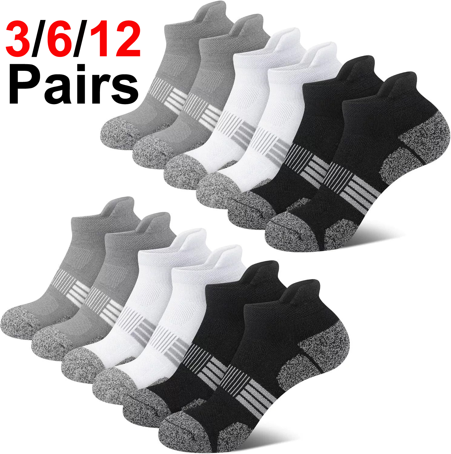 Men's Ankle Socks 6/12 Pairs B - Ankle Sock Low Cut review and price