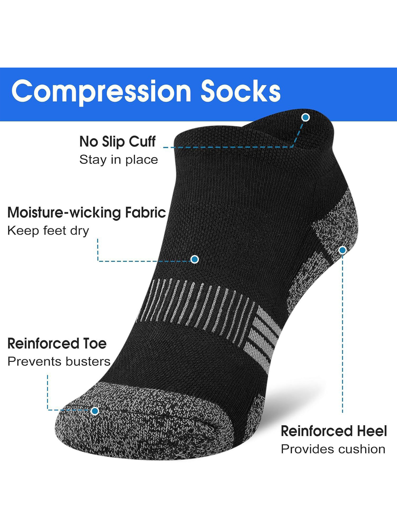 Men's Ankle Socks 6/12 Pairs B - Ankle Sock Low Cut review and price