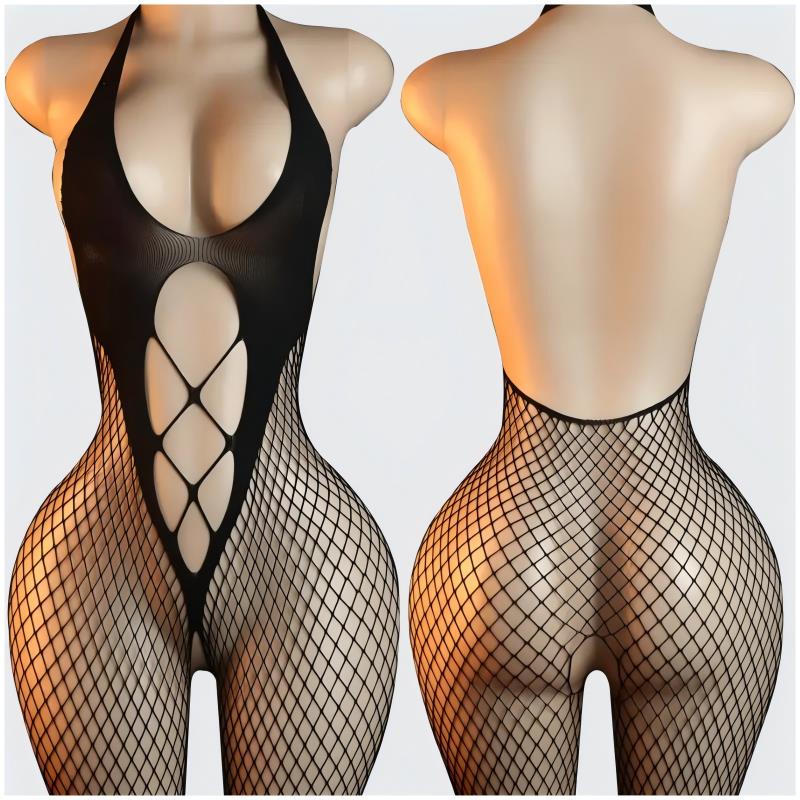 Plus Size Transparent Bodysuit - Fishnet Stocking Women review and price
