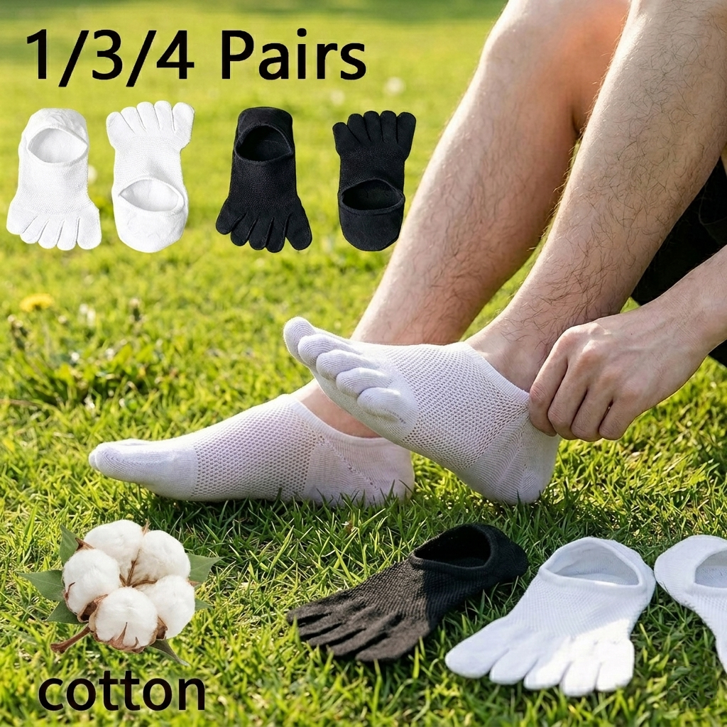 1/3/4 Pairs,Unisex Cotton Five - Toe Sock Split review and price