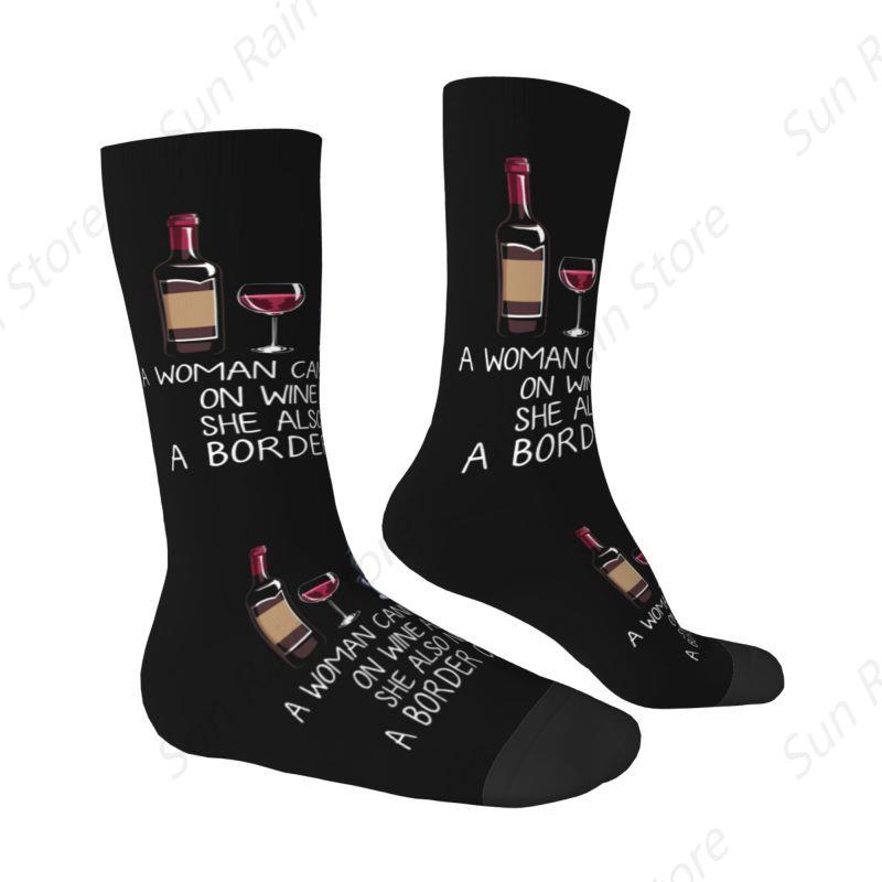 Wine And Border Collie Dog Men - Dress Sock Men review and price