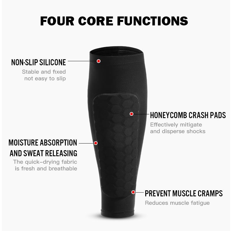 1Pcs Football Shin Guard Socks - Compression Sleeve Calf review and price