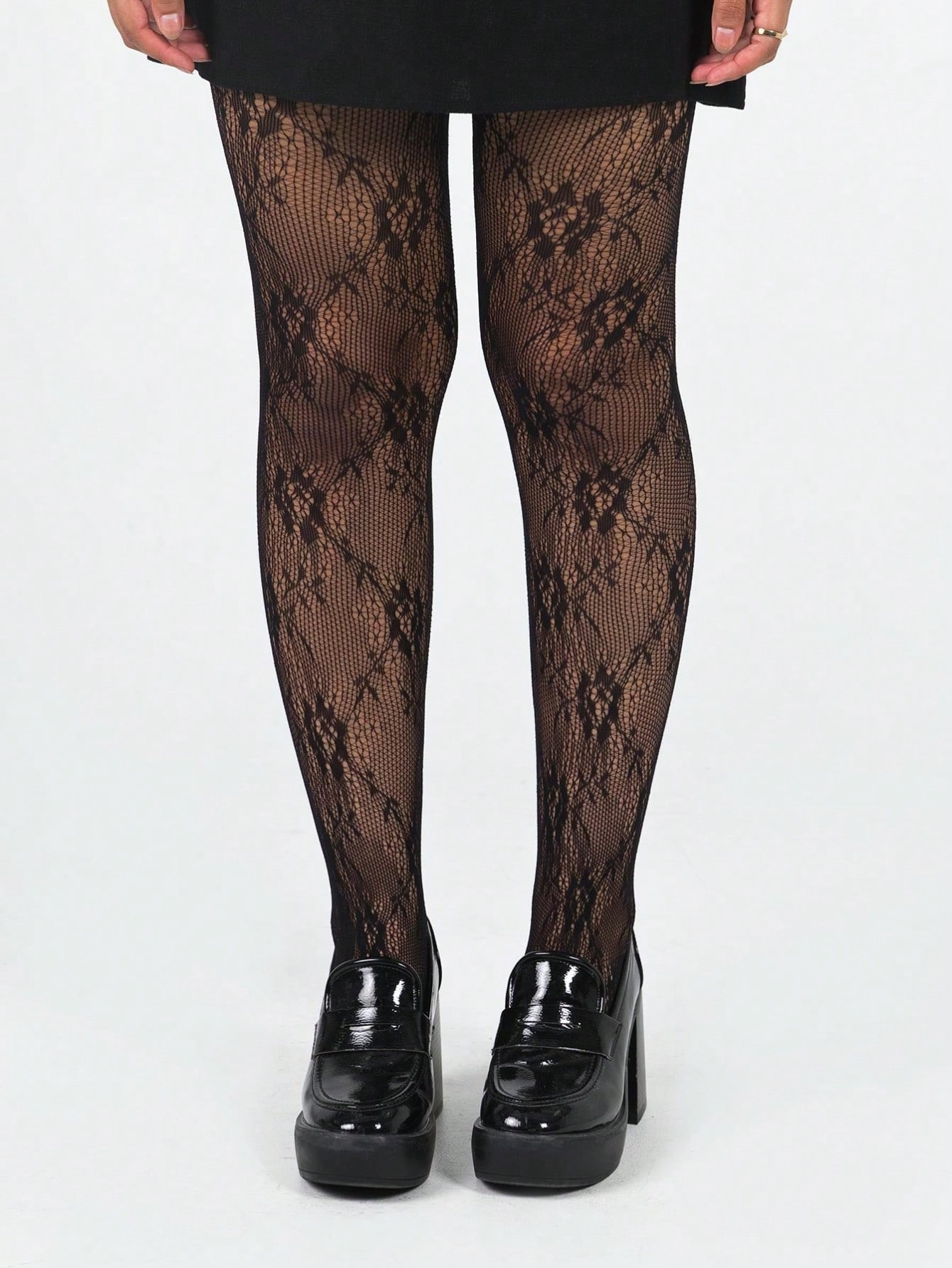 Women's Black Floral Lace Fish - Tights Pantyhose Sheer review and price