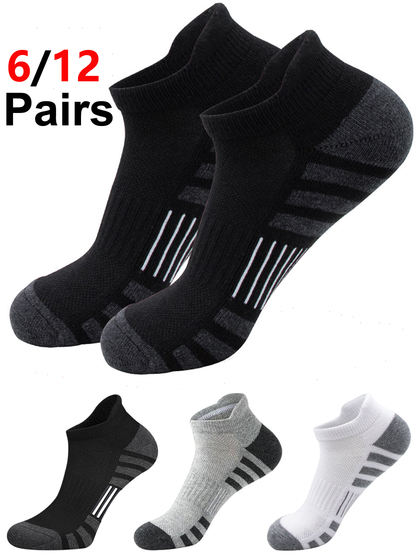 6/12 Pairs Cushioned Breathabl - Athletic Sock Cushion review and price