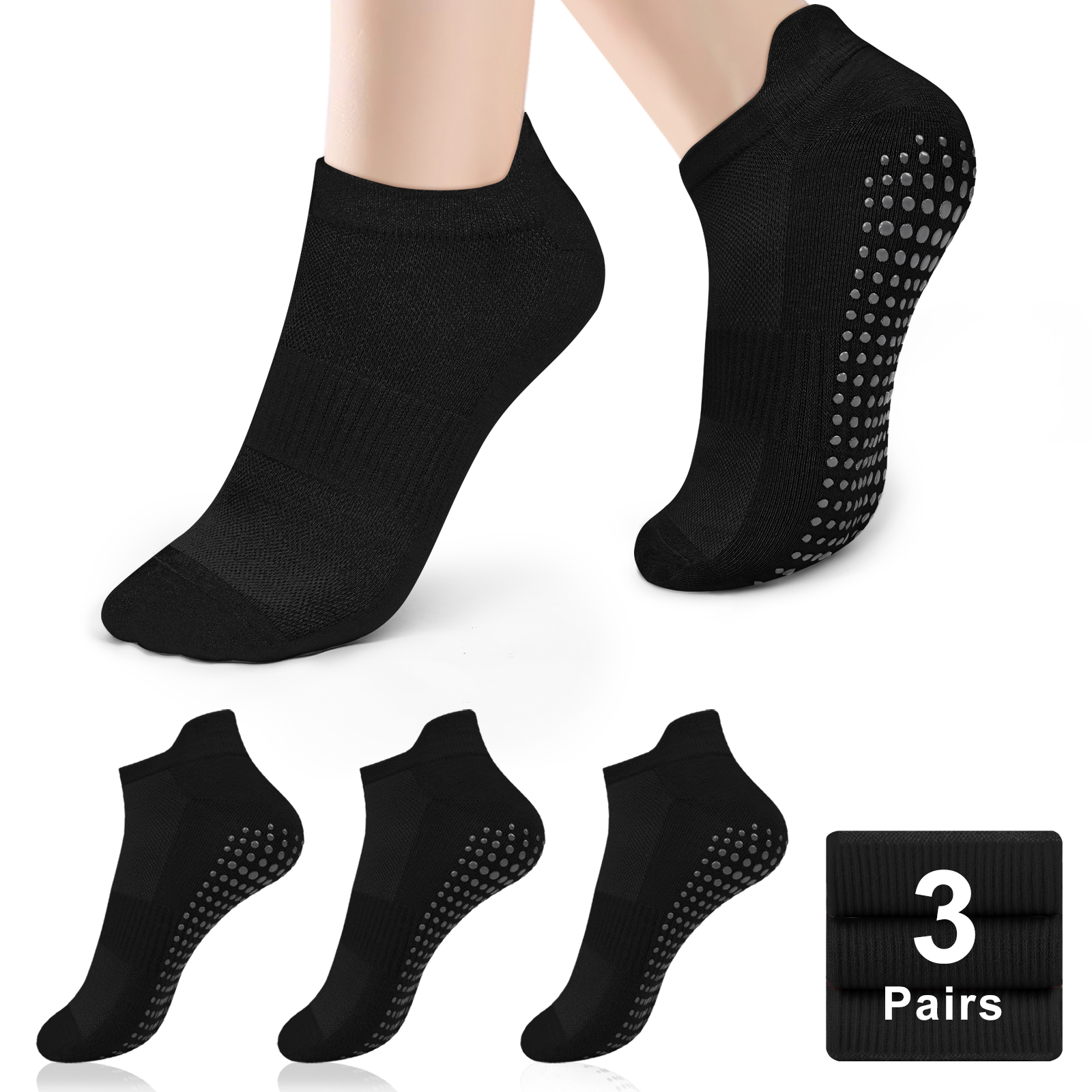 3 Pairs Yoga Socks Women Cotto - No Show Sock Women review and price