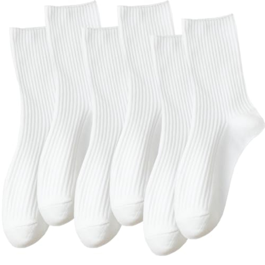 DOKUTOKU Womens Crew Socks Siz - Cotton Crew Sock Pack review and price